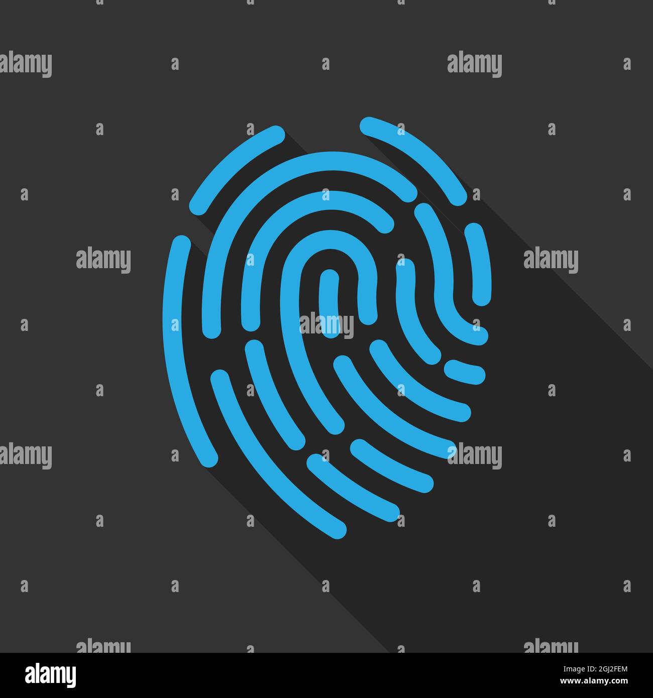 abstract fingerprint symbol or icon, vector illustration Stock Vector