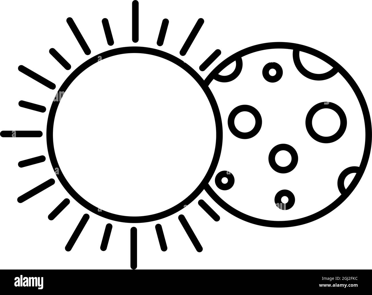 Vector Solar Eclipse Outline Icon Design Stock Vector Image & Art Alamy