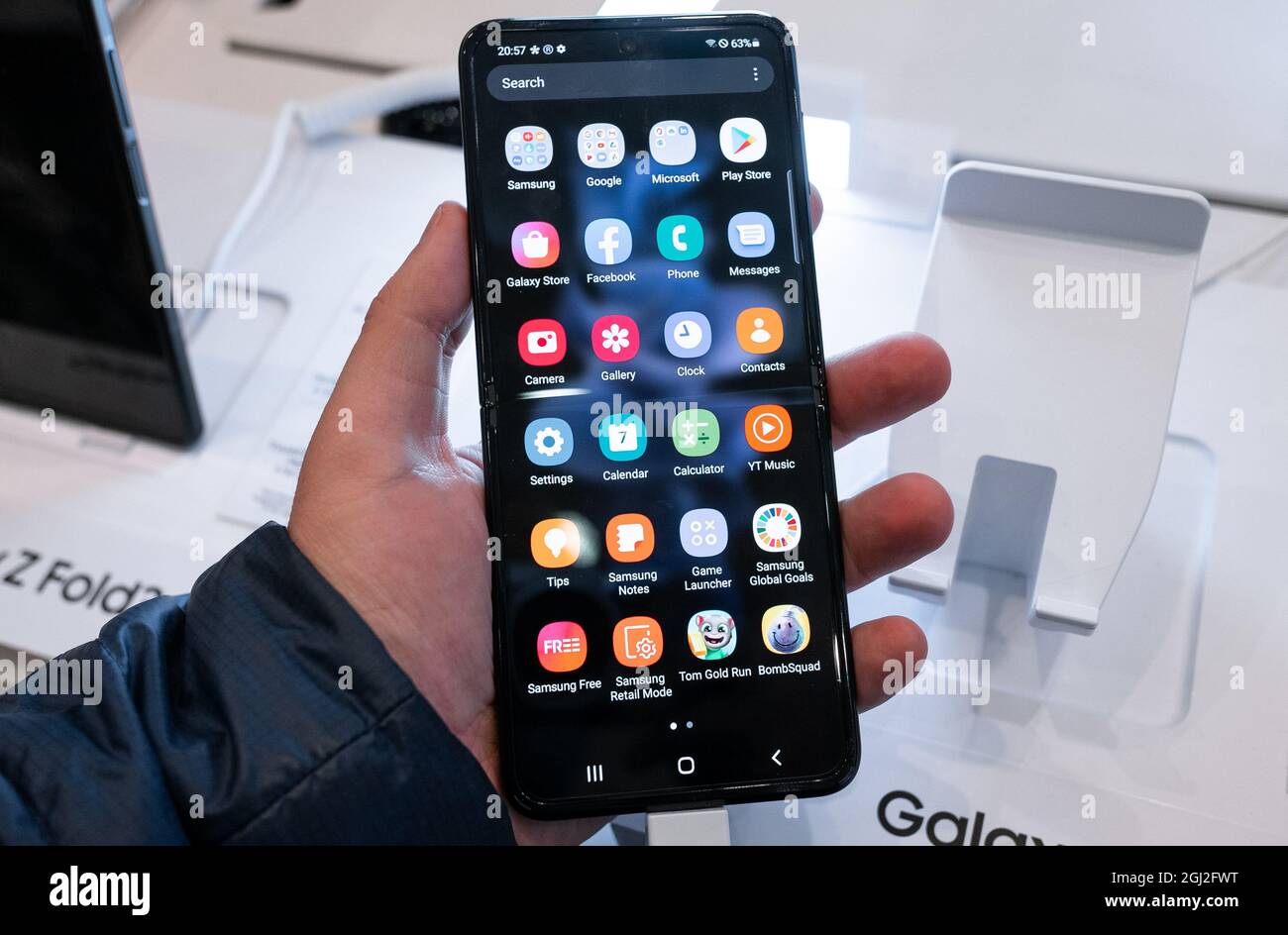 September 2, 2021, Moscow, Russia. New bendable smartphone from Samsung