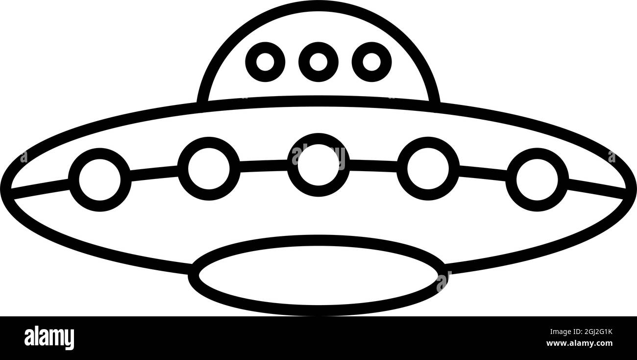 Vector Ufo Outline Icon Design Stock Vector Image & Art - Alamy