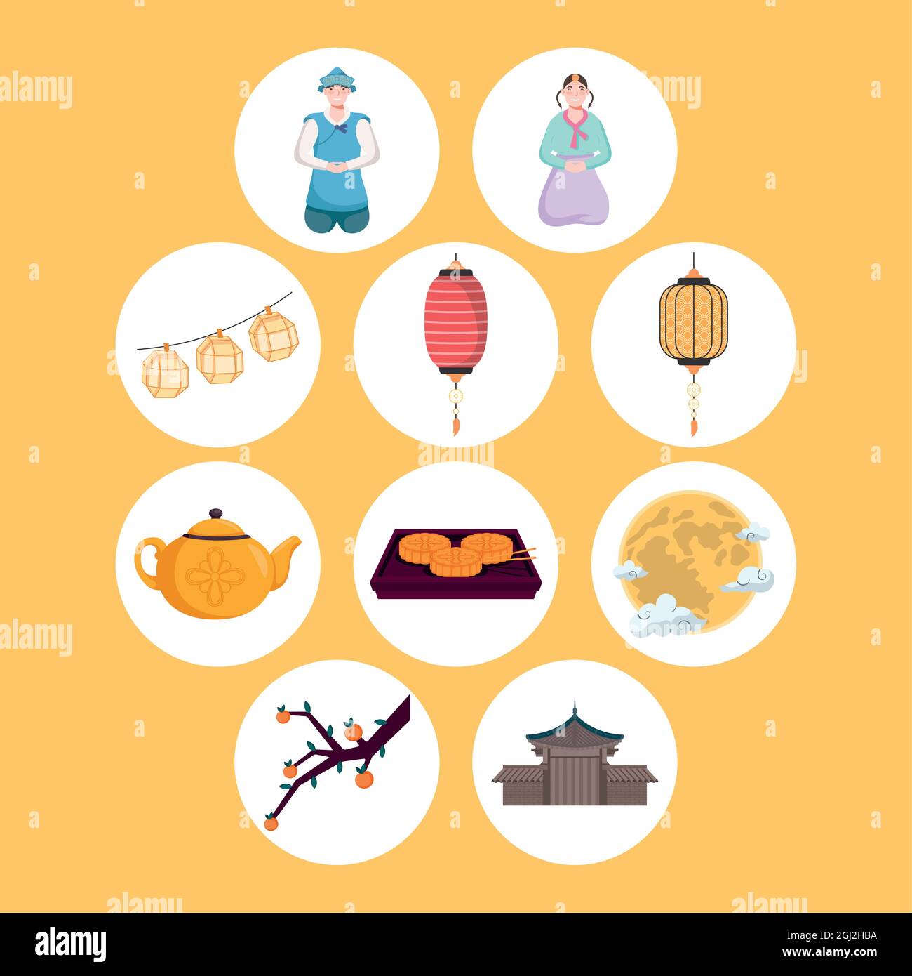 collection of chuseok celebration icons Stock Vector Image & Art - Alamy