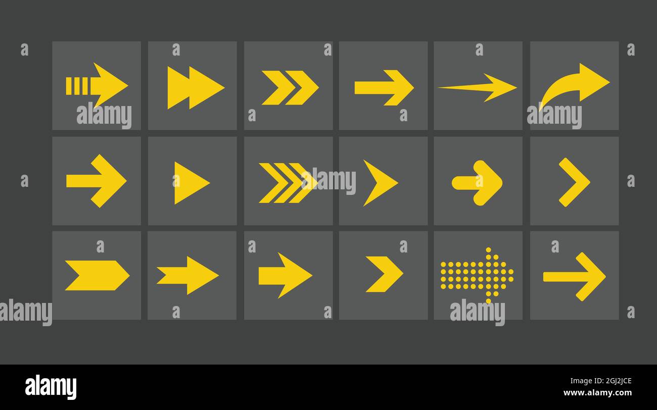 Arrow icon vector set. Vector isolated illustration Stock Vector Image ...