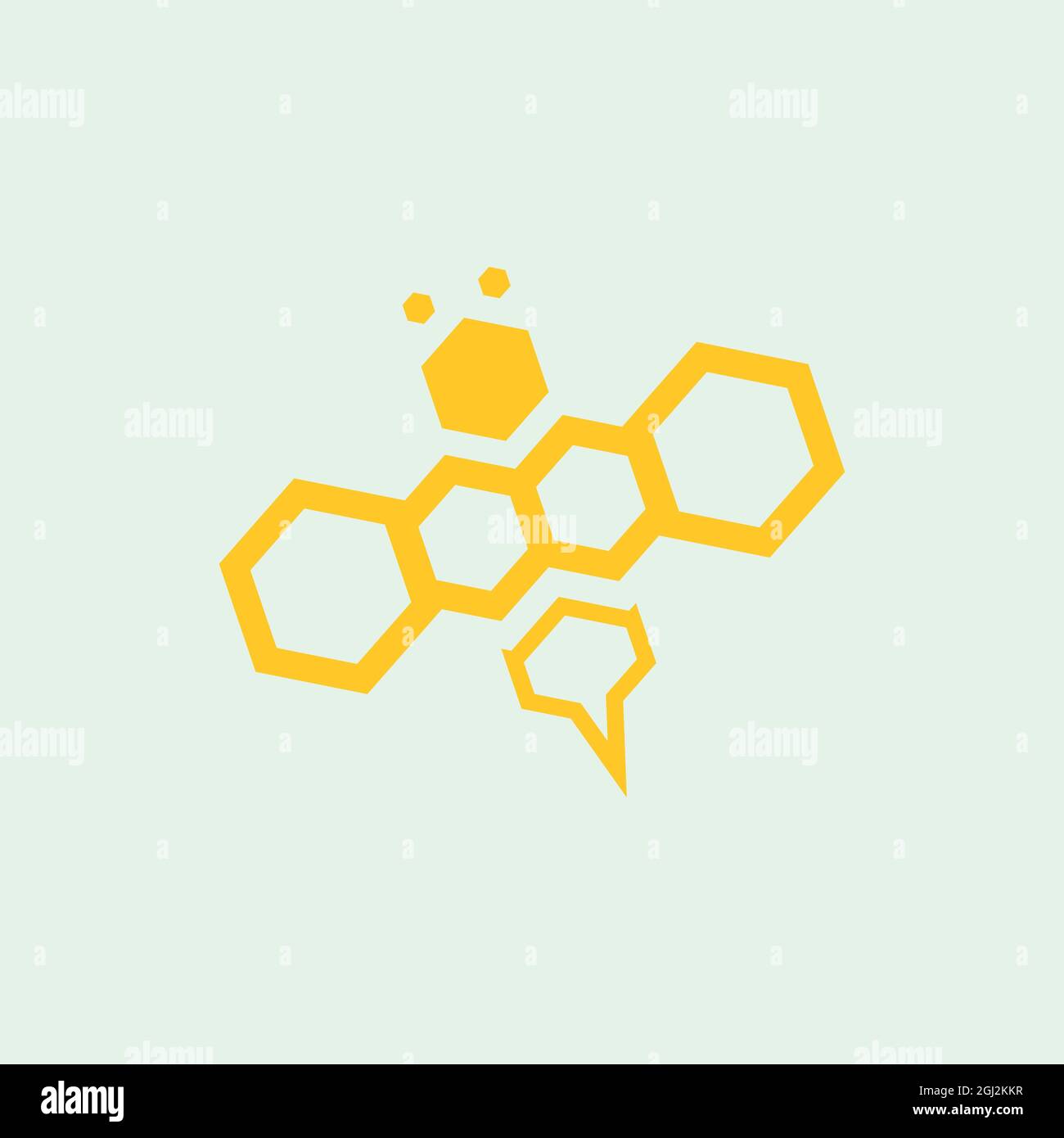 abstract honey bee logo icon flat design vector graphic concept Stock Vector