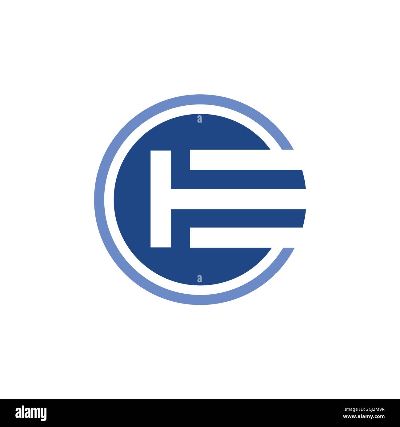 abstract letter E logo icon flat vector concept graphic simple stylish design Stock Vector