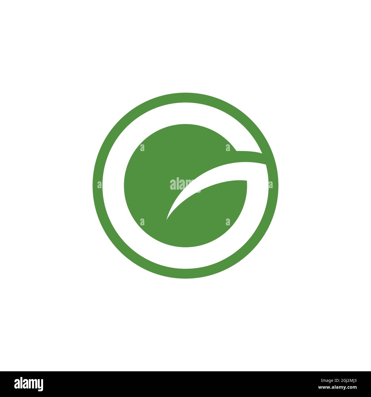 letter G nature leaf logo icon flat vector concept graphic simple ...