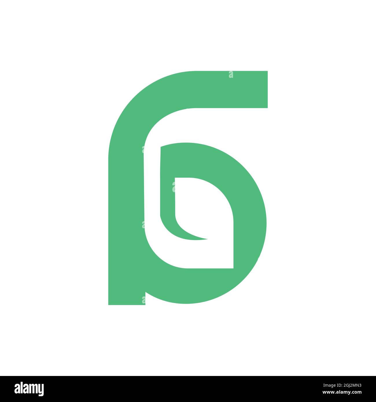 letter G leaf green nature logo icon flat vector concept graphic simple ...