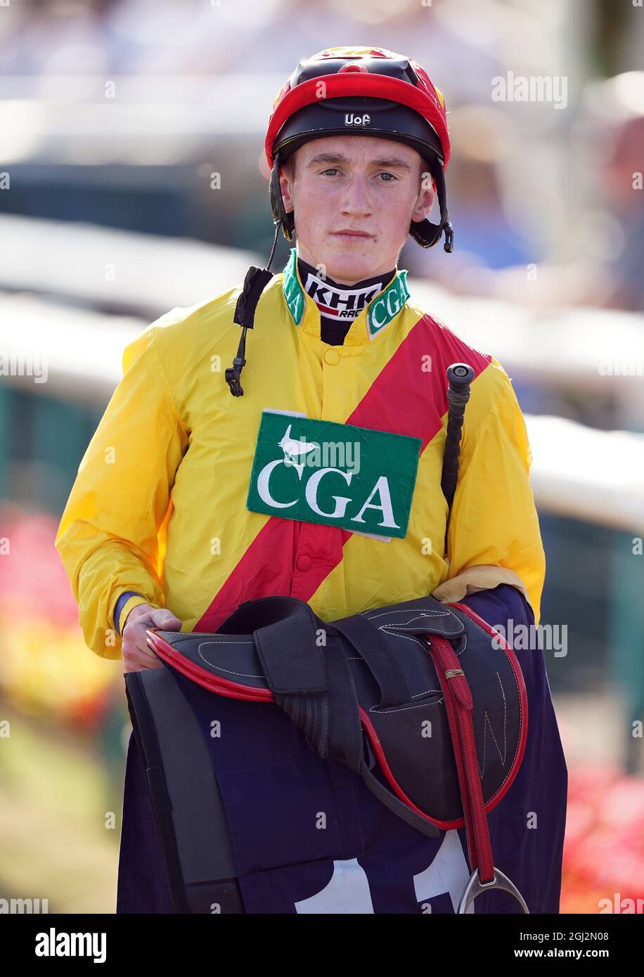 Jockey David Egan during Legends Day of the Cazoo St Leger Festival at
