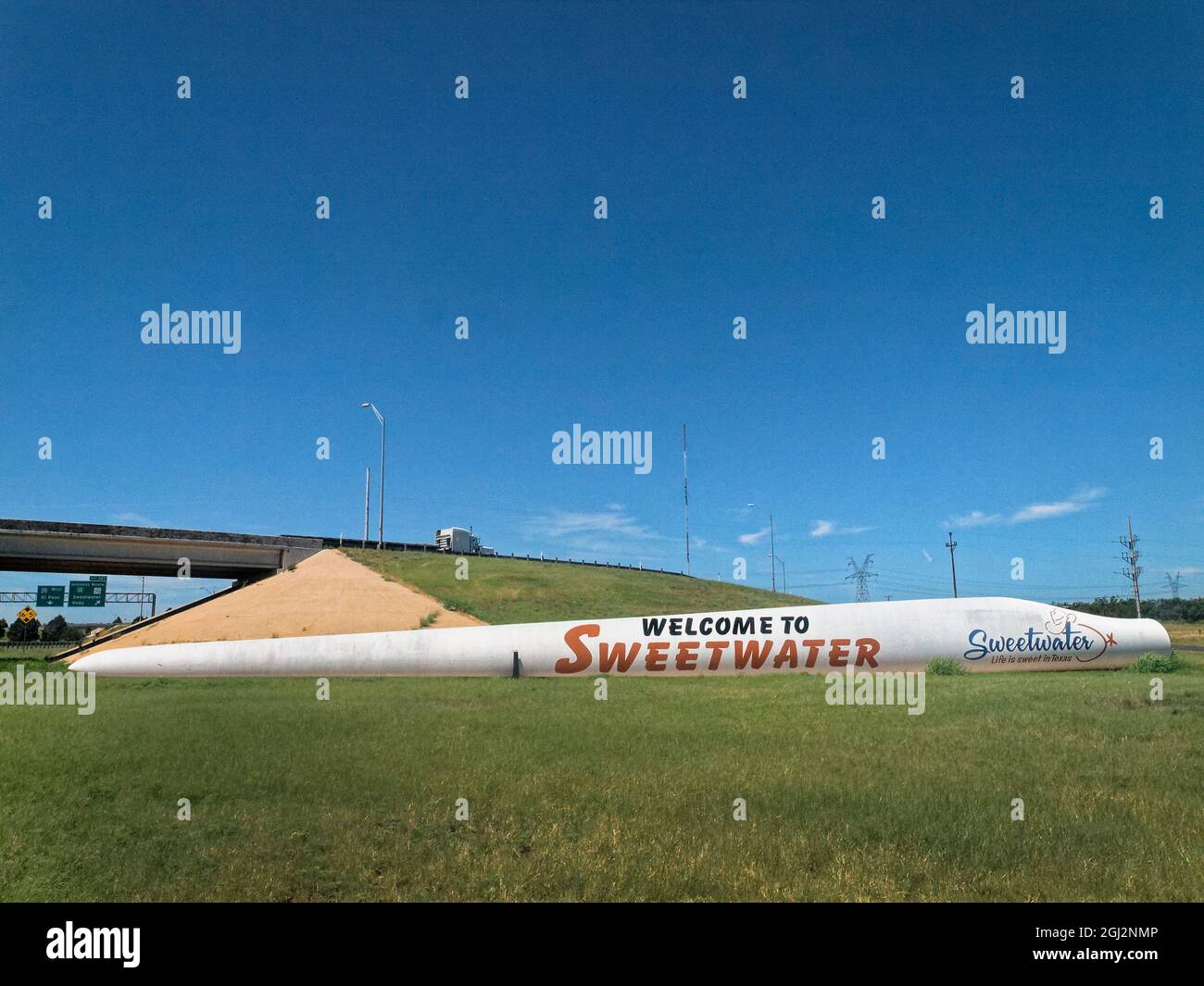 sign for Sweetwater, Texas."Wind Turbine Capital of Texas