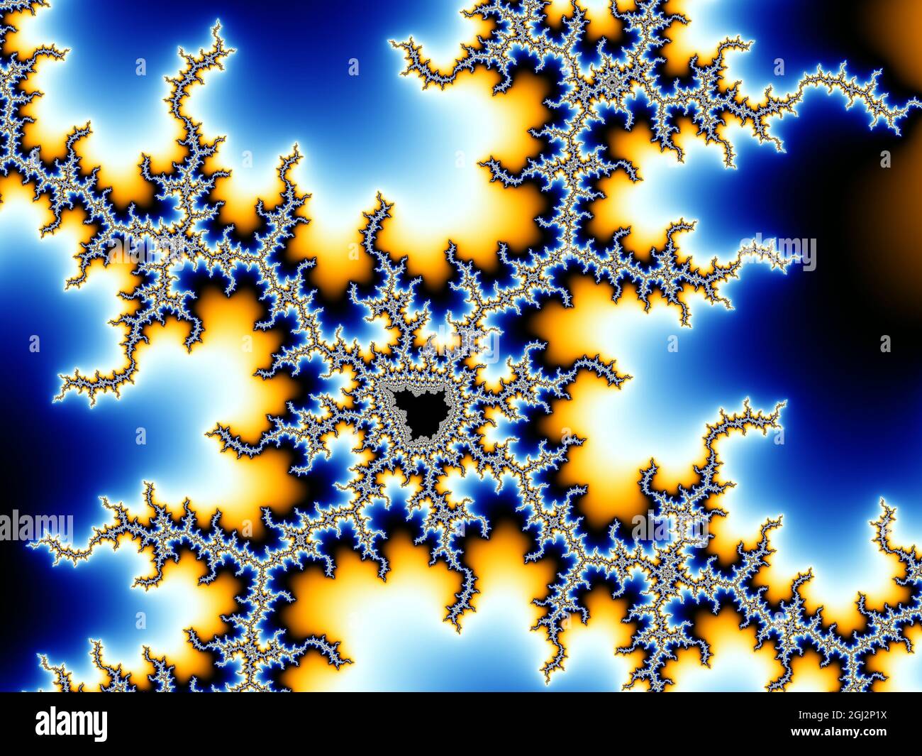 Abstract complex mathematical fractal structure Stock Photo
