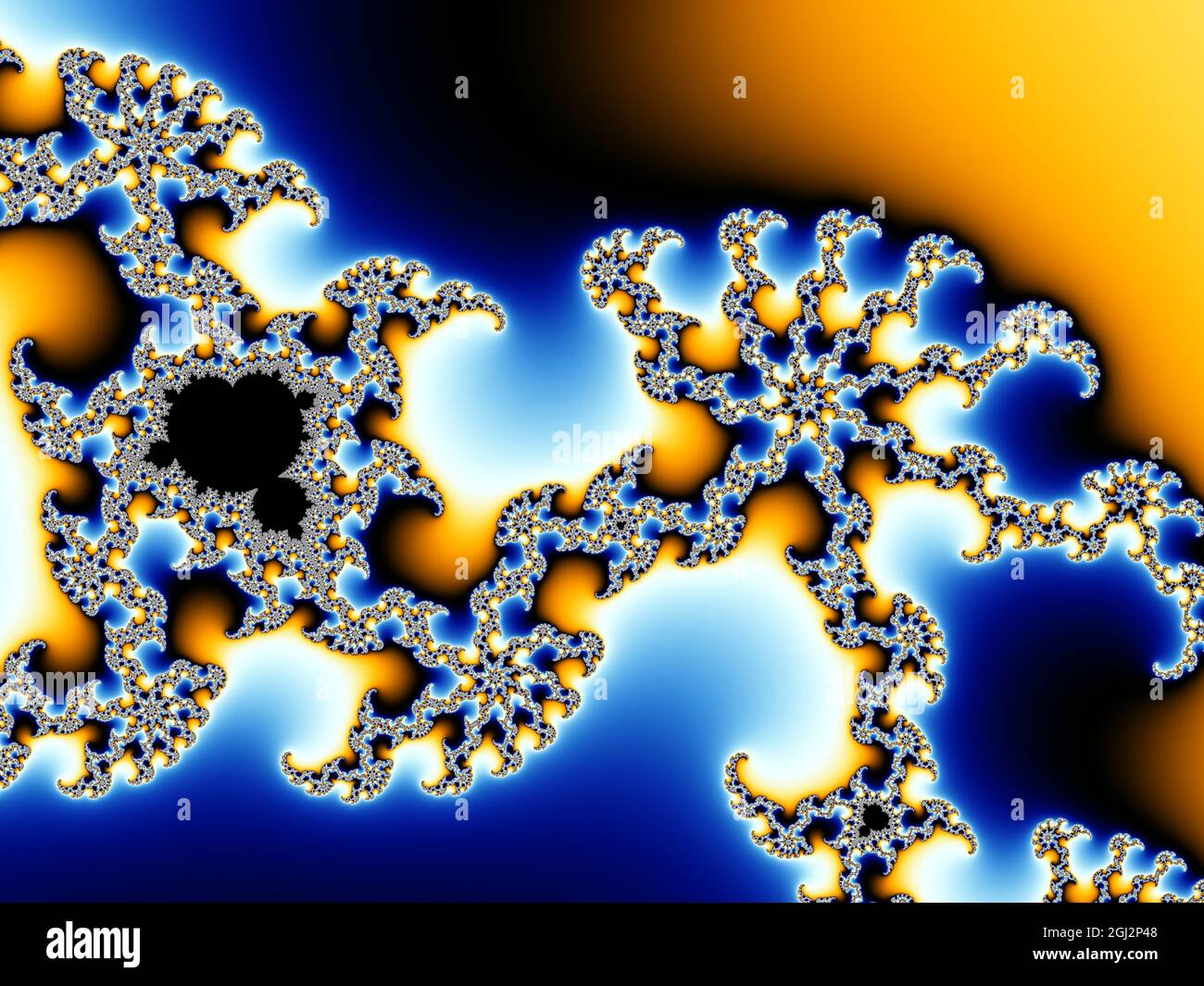 Abstract complex mathematical fractal structure Stock Photo