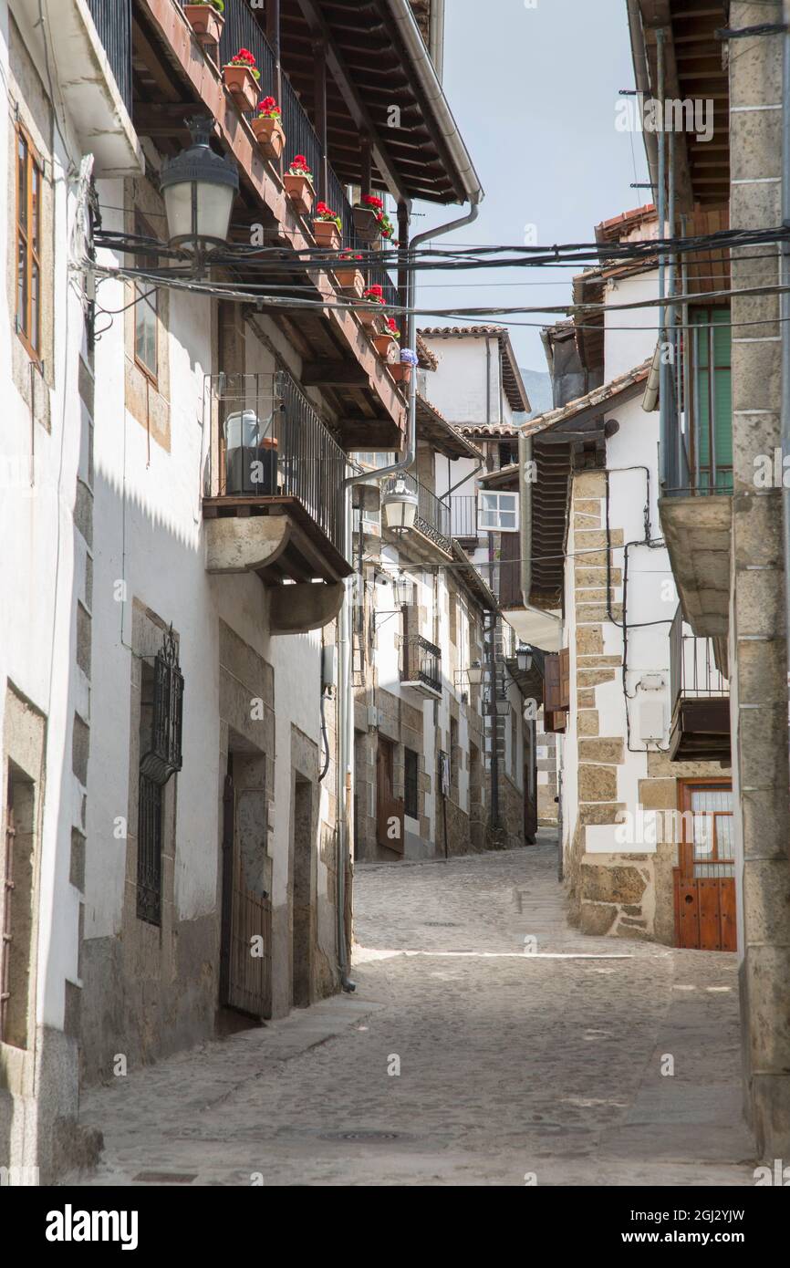 Street Scene in Candelario; Salamanca; Spain Stock Photo