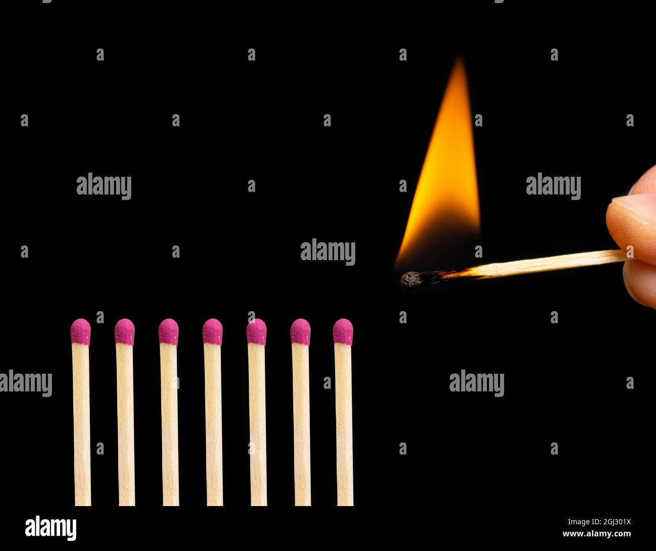 Matchsticks Match Burn Piece Prevent Fire Stock Illustration 1688564152