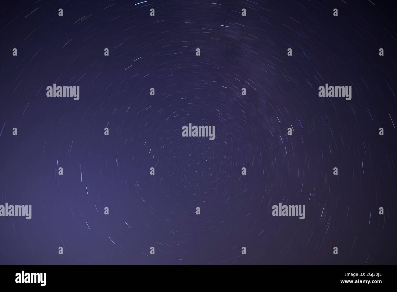 tracks of stars around Pole Star in night sky Stock Photo Alamy