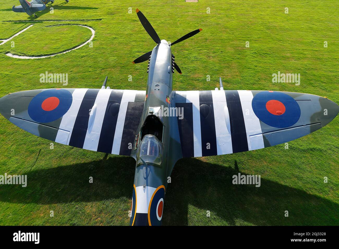 Spitfire Number Rr232 Supermarine Spitfire RR232 at Leeds East Airport RGCM Stock Photo - Alamy