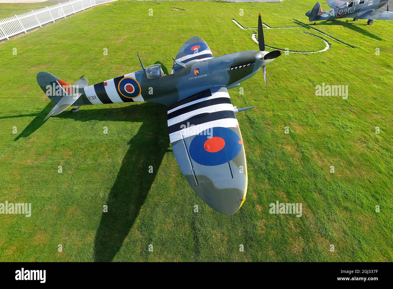 Spitfire Number Rr232 Supermarine Spitfire RR232 at Leeds East Airport RGCM Stock Photo - Alamy