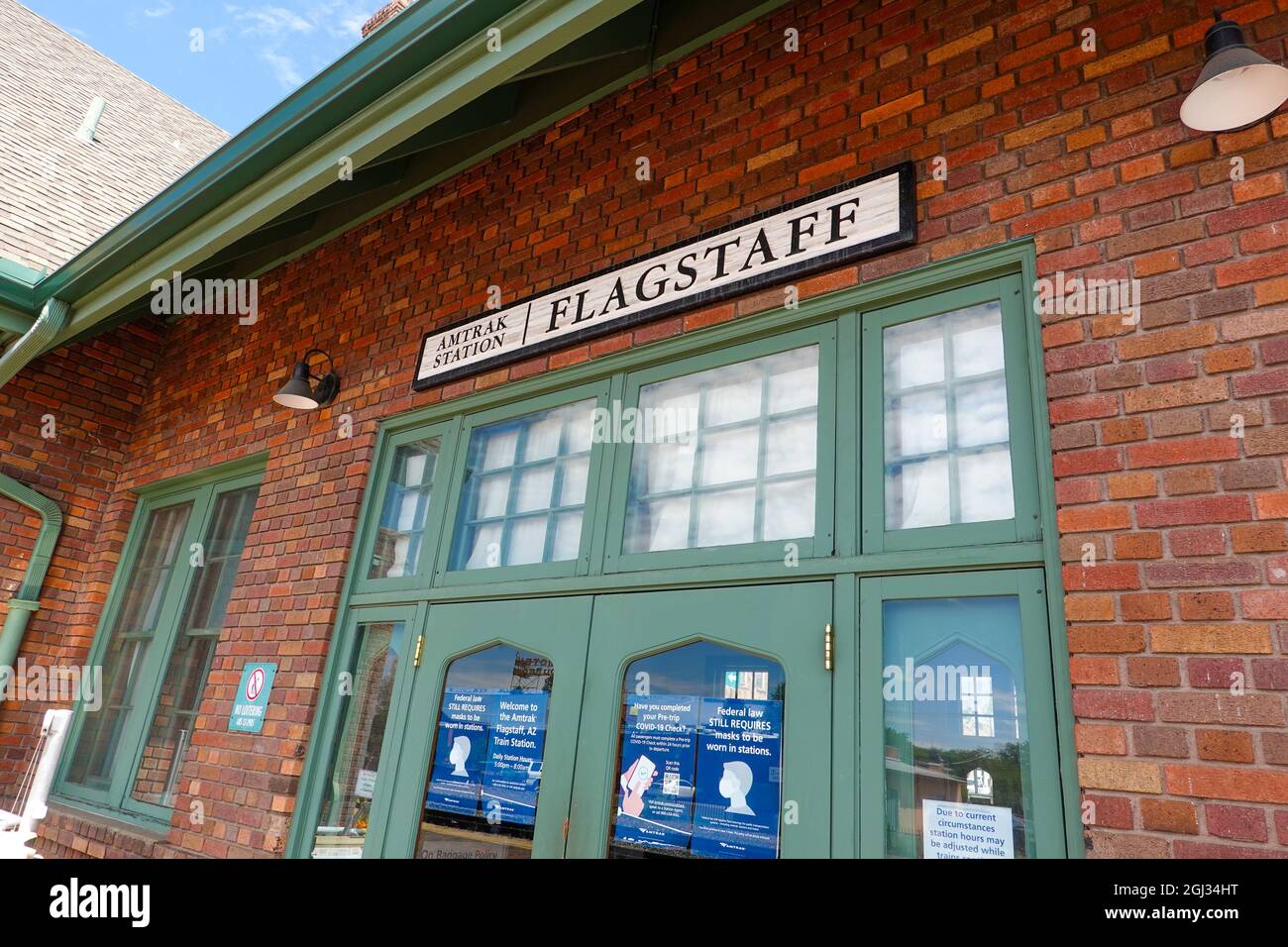 Historic Amtrak station and Visitor’s Center in downtown Flagstaff