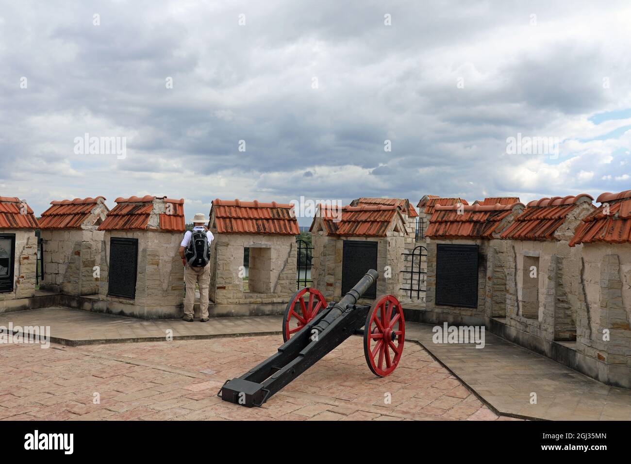 Tourist at Bender Fortress Stock Photo