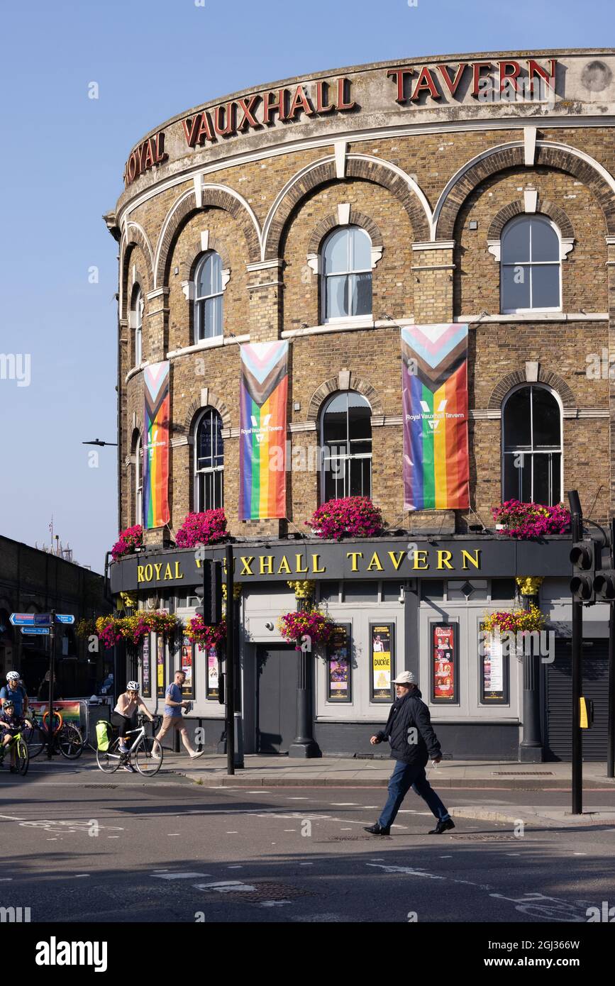 The Royal Vauxhall  tavern, former  Victorian music hall, now a gay entertainment venue and club, Vauxhall, South London, UK Stock Photo