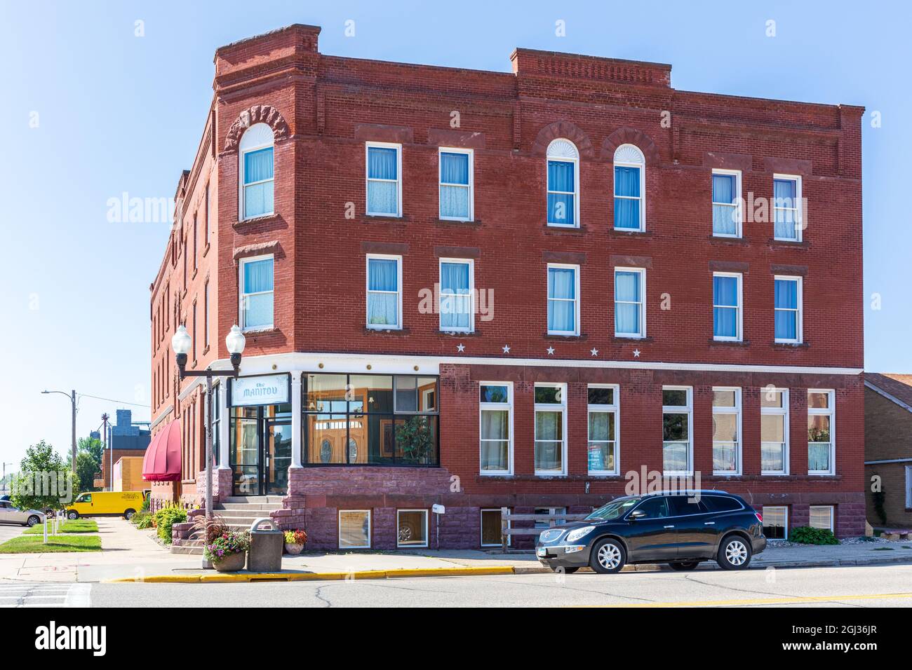 LUVERNE, MN, USA-21 AUGUST 2021: The Hotel Manitou, a renovated 4 level home with 15 bedrooms and 23,000 SF of living space. Stock Photo