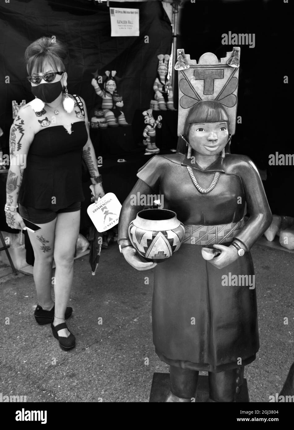 Artists wearing masks Black and White Stock Photos & Images - Alamy