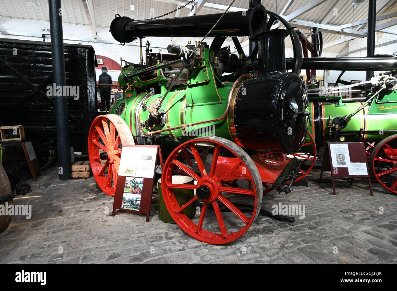 A traction engine in Bury, Lancashire. Stock Photo