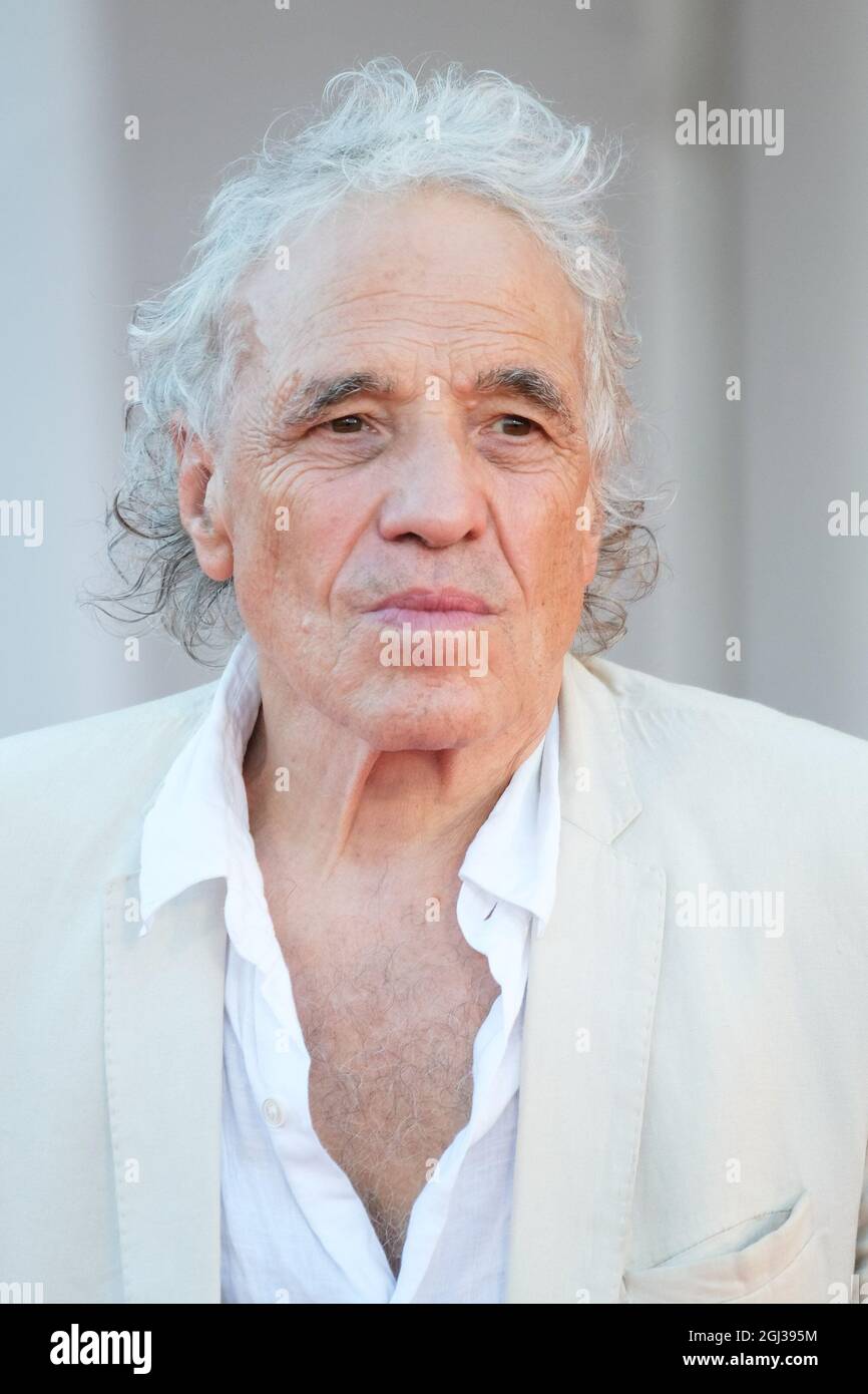 The Palazzo del Cinema, Lido di Venezia, Venice, Italy. 8th Sep, 2021. Abel Ferrara poses on the red carpet for FREAKS OUT during the 78th Venice International Film Festival. Picture by Credit: Julie Edwards/Alamy Live News Stock Photo