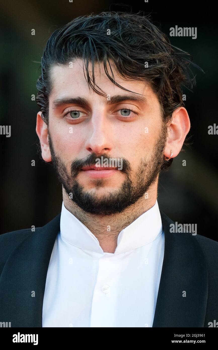 The Palazzo del Cinema, Lido di Venezia, Venice, Italy. 8th Sep, 2021. Pietro Castellitto poses on the red carpet for FREAKS OUT during the 78th Venice International Film Festival. Picture by Credit: Julie Edwards/Alamy Live News Stock Photo