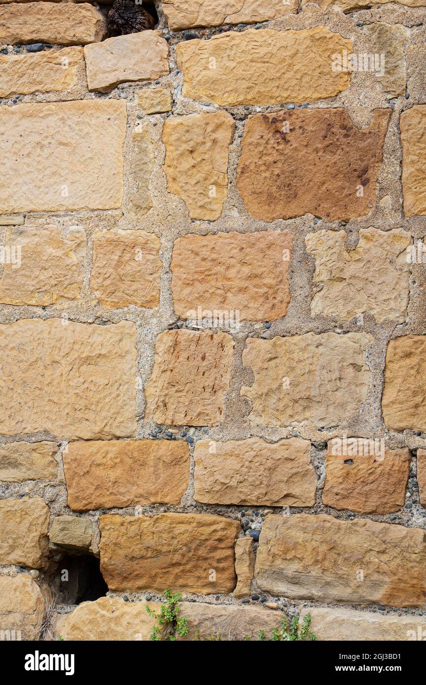 sandstone brick wall, background, close-up. Eco-friendly construction Stock  Photo - Alamy