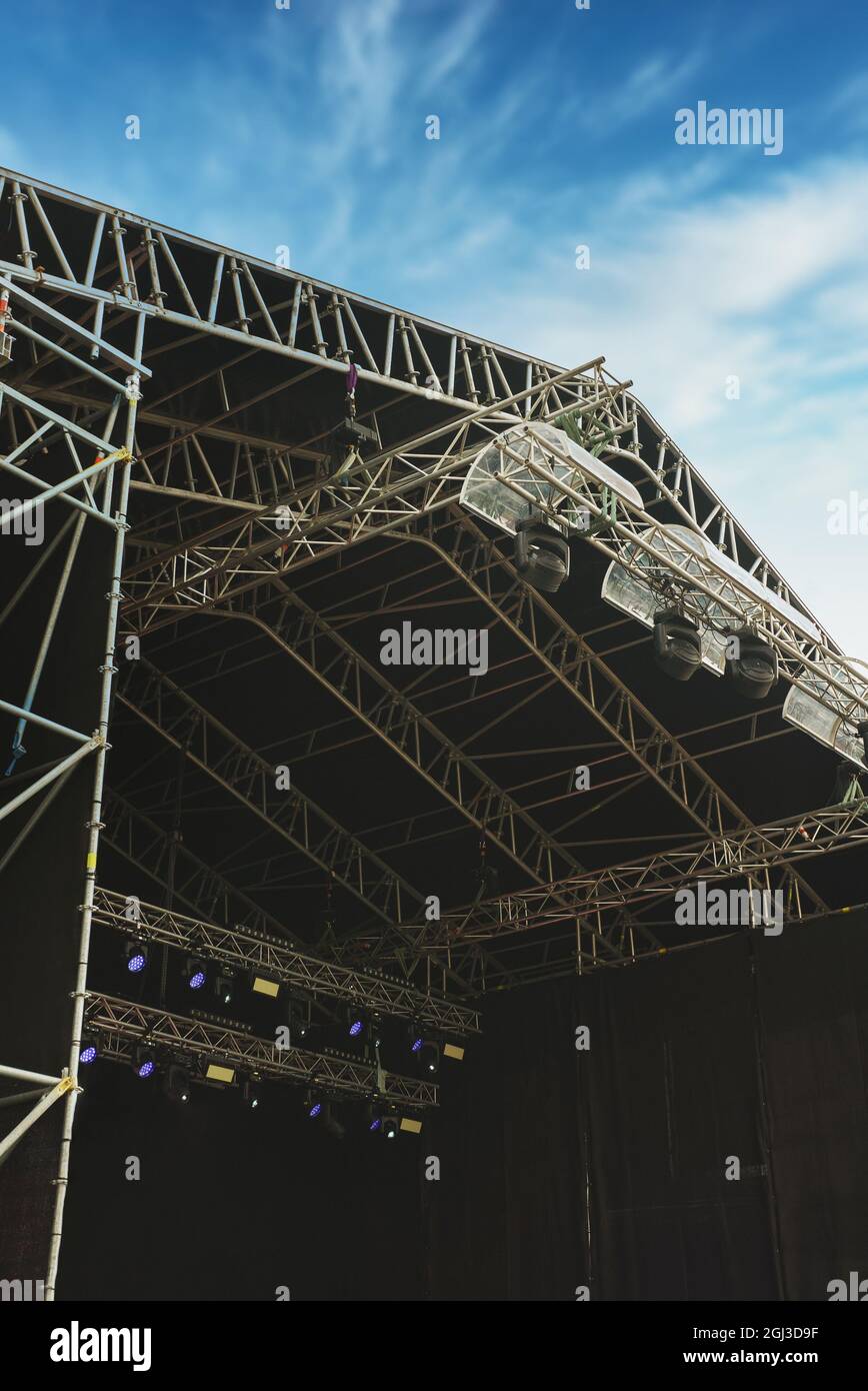 Stage for a concert in the open air Stock Photo - Alamy