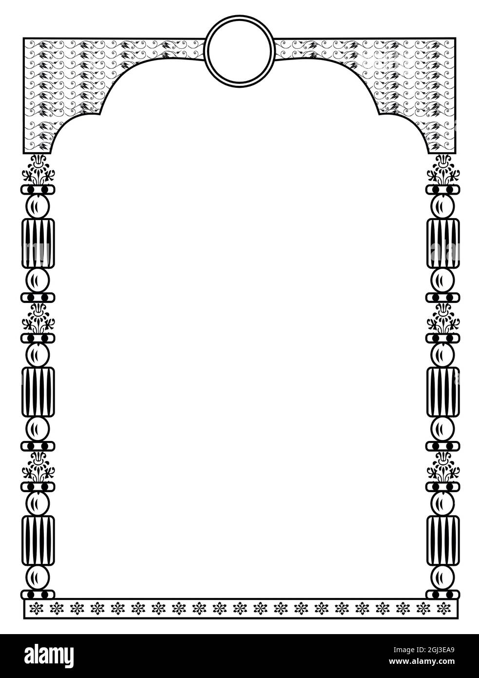 Decorative frames. Retro ornamental frame, vintage rectangle ornaments