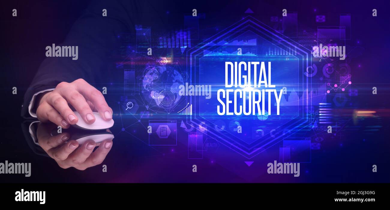 hand holding wireless peripheral, cyber security concept Stock Photo ...