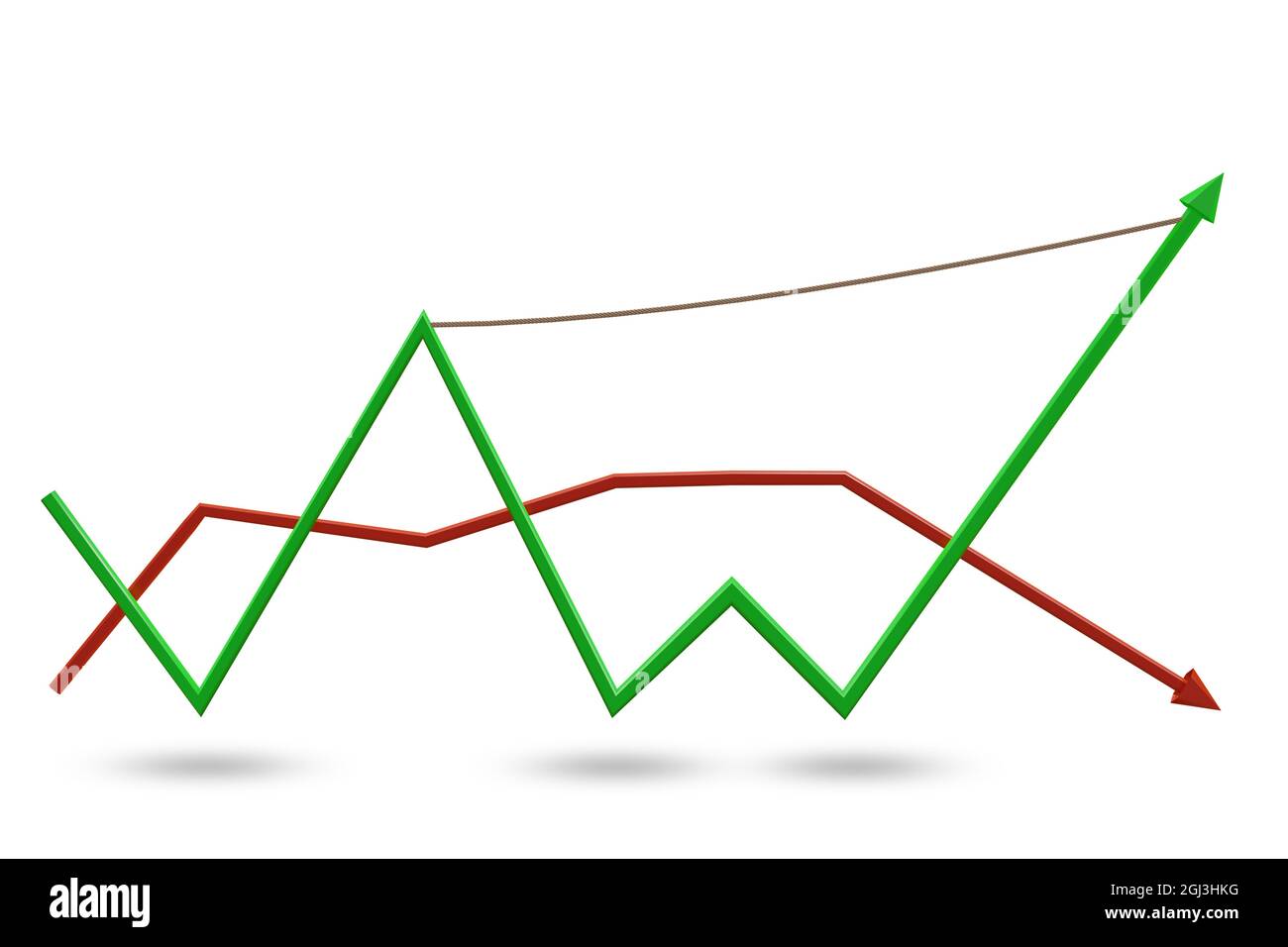 Concept of growth with the chart diagram Stock Photo - Alamy