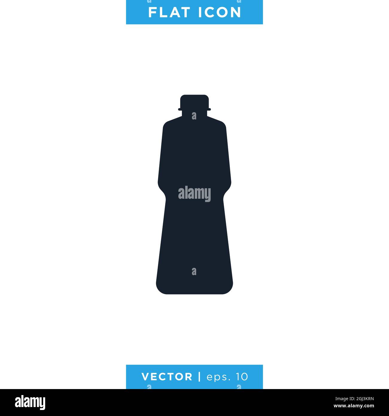 Plastic bottle icon vector stock illustration design template. Vector ...