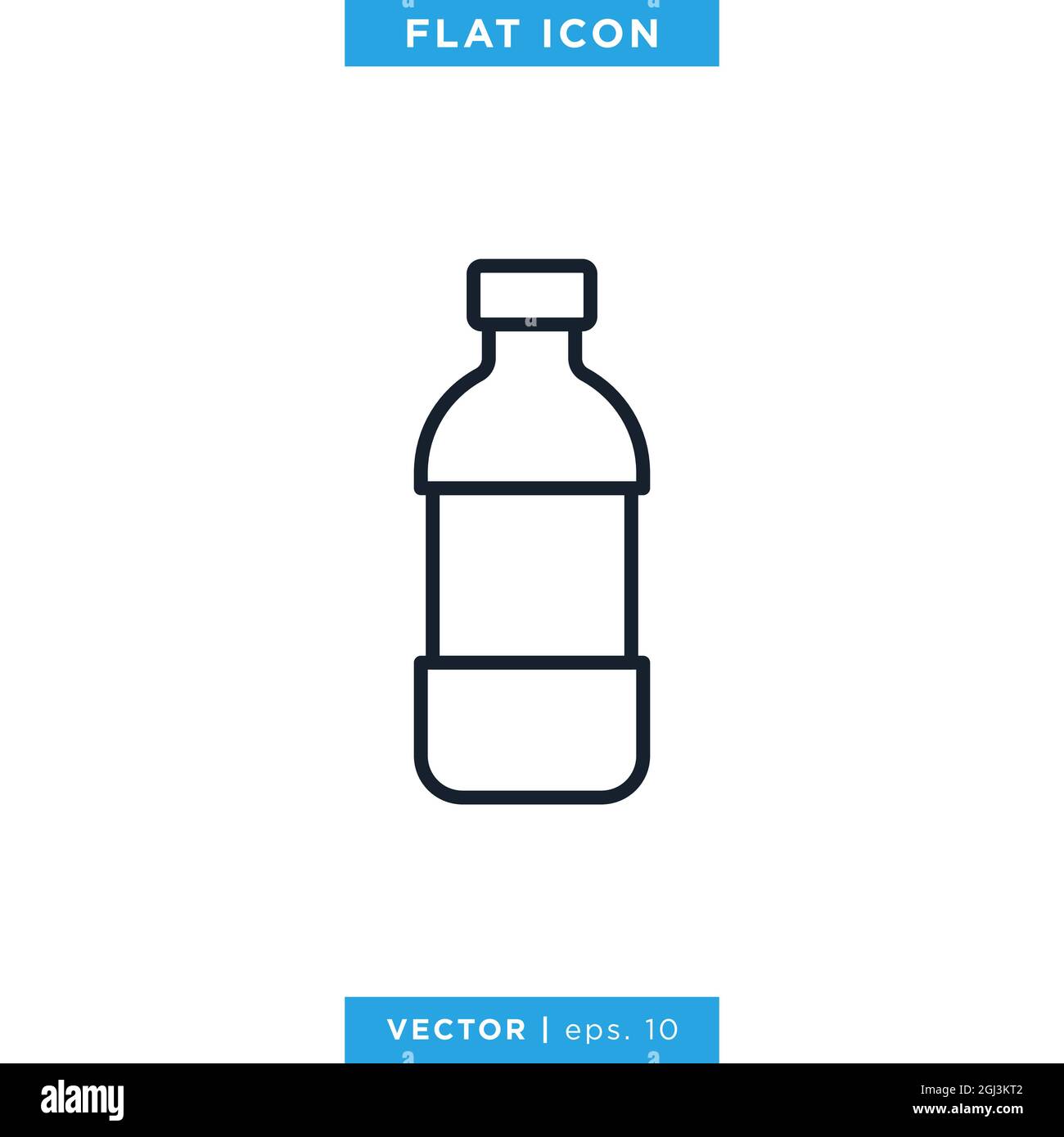 Plastic bottle icon vector stock illustration design template. Vector ...