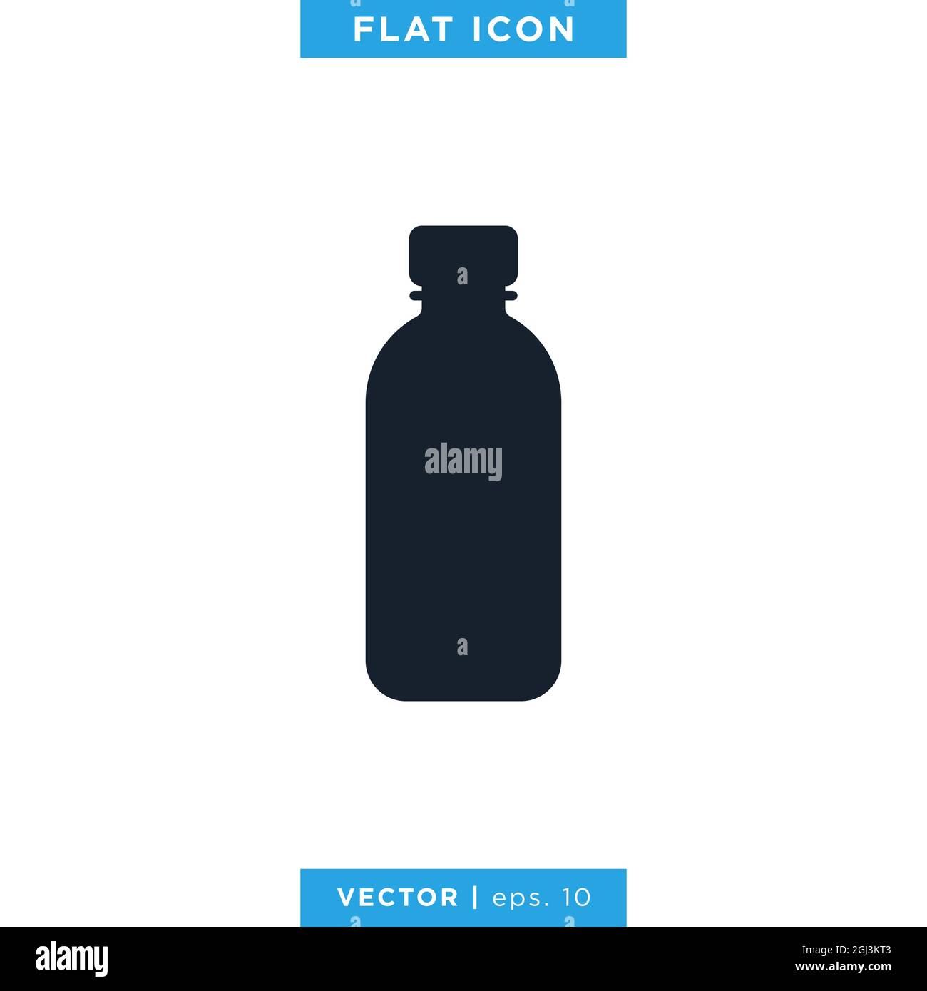 Plastic bottle icon vector stock illustration design template. Vector eps 10. Stock Vector
