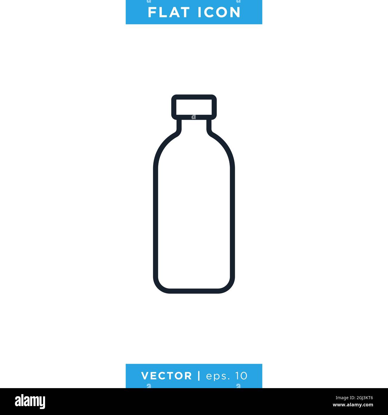 Plastic bottle icon vector stock illustration design template. Vector