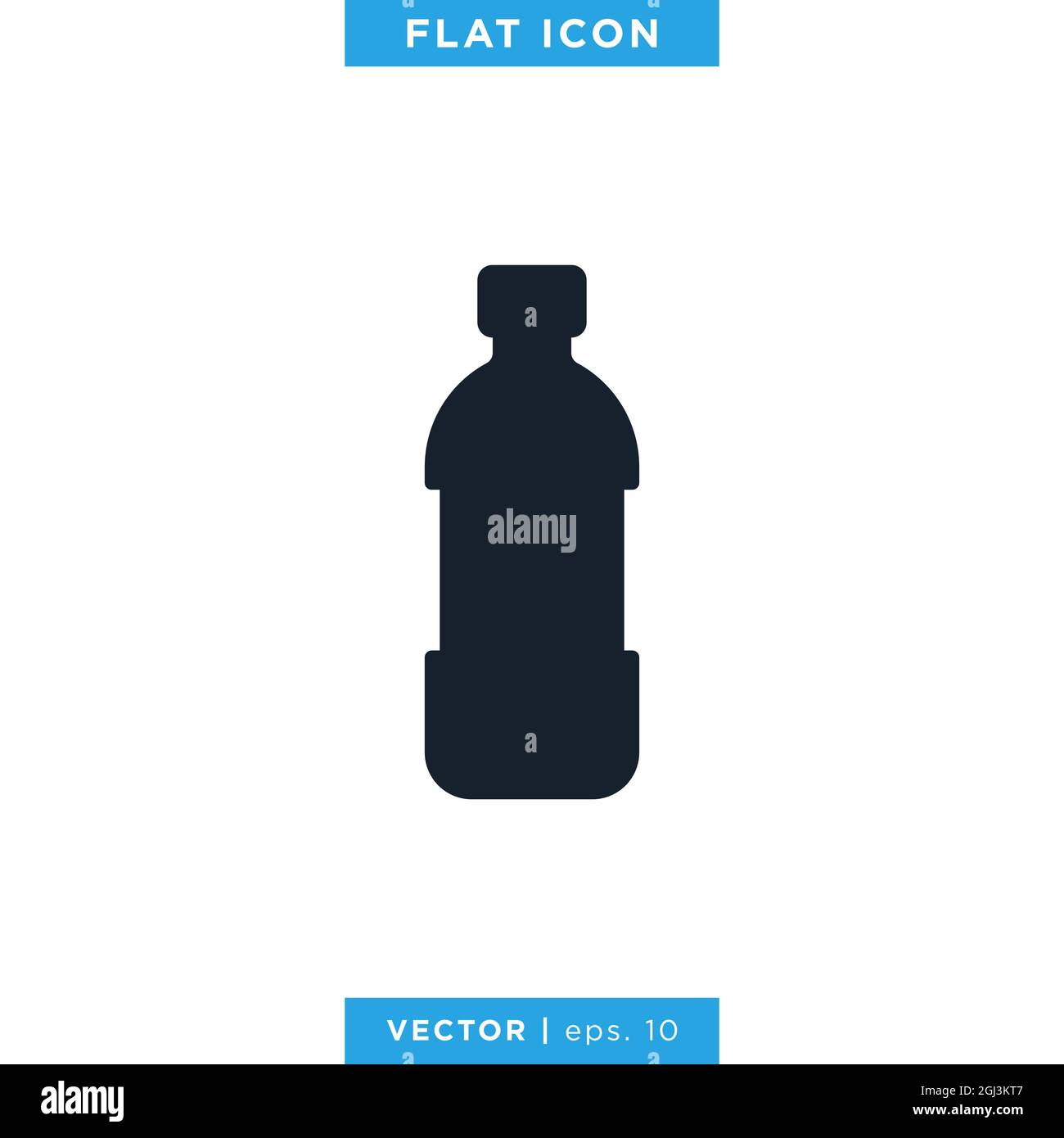 Plastic bottle icon vector stock illustration design template. Vector eps 10. Stock Vector
