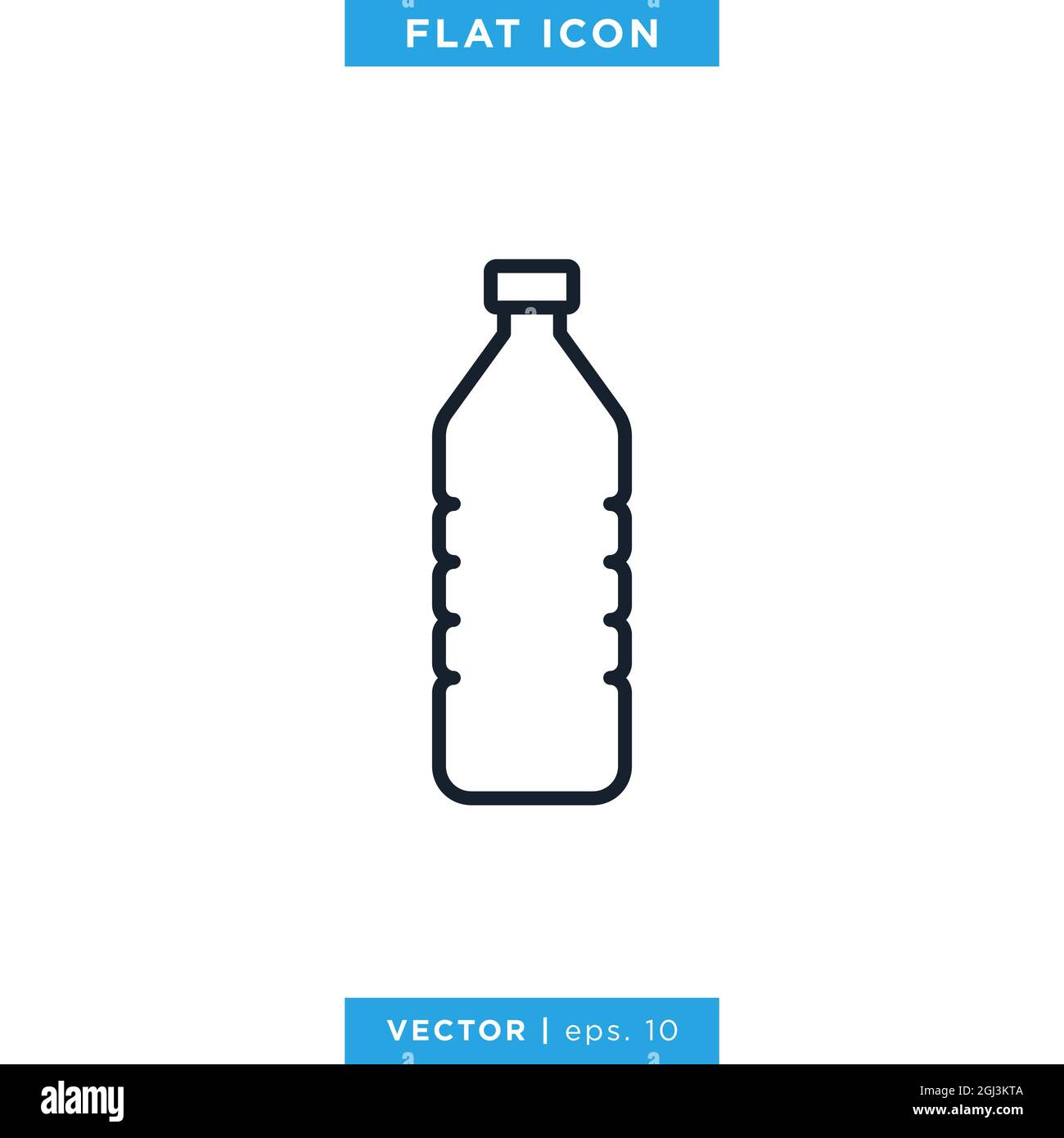 Plastic bottle icon vector stock illustration design template. Vector