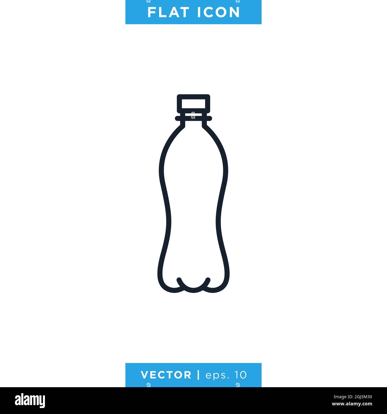 Plastic bottle icon vector stock illustration design template. Vector ...