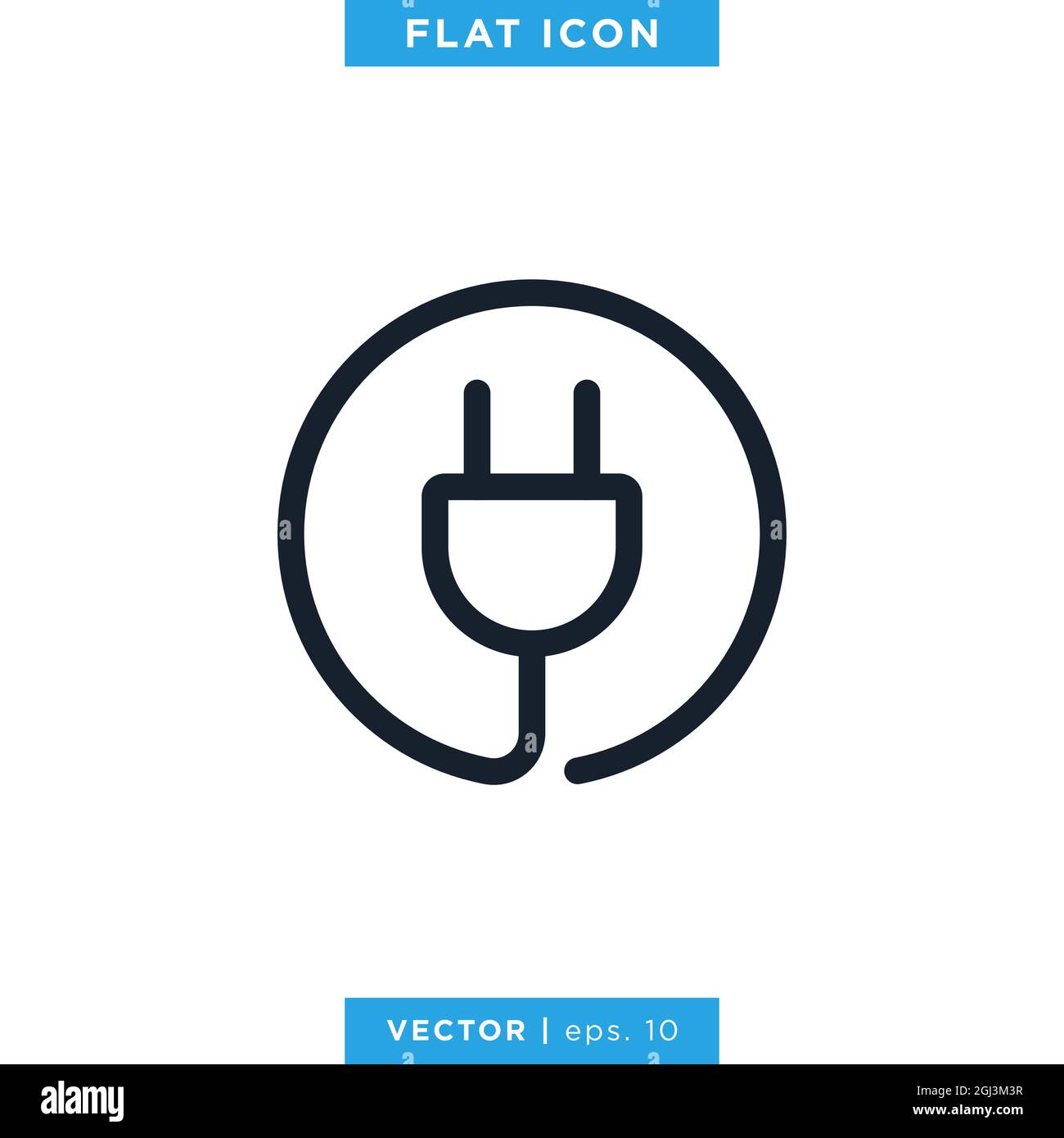 Electric Plug Icon Vector Stock Illustration Design Template. Vector eps 10. Stock Vector
