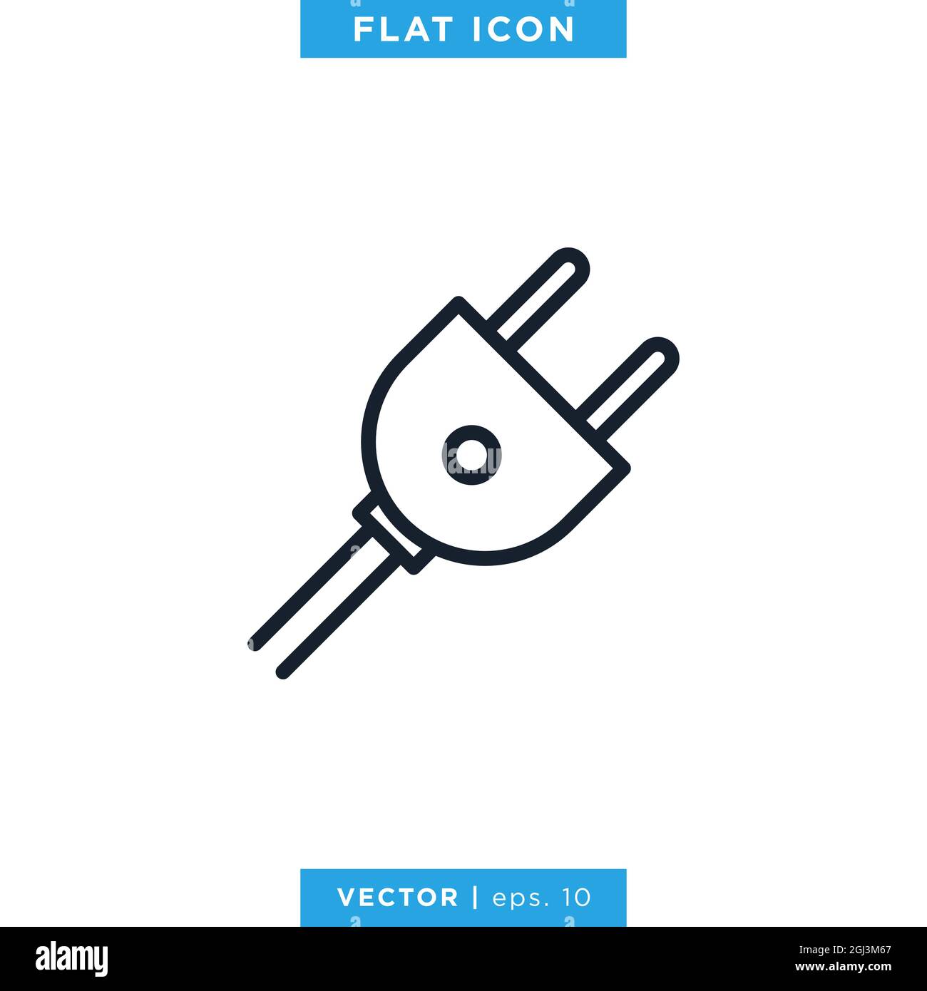 Electric Plug Icon Vector Stock Illustration Design Template. Vector eps 10. Stock Vector