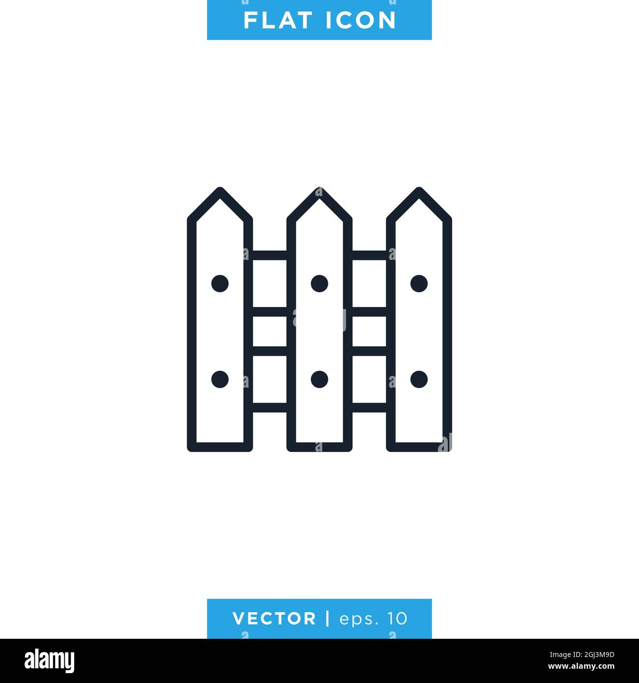 Fence Icon Vector Stock Illustration Design Template. Vector eps 10. Stock Vector