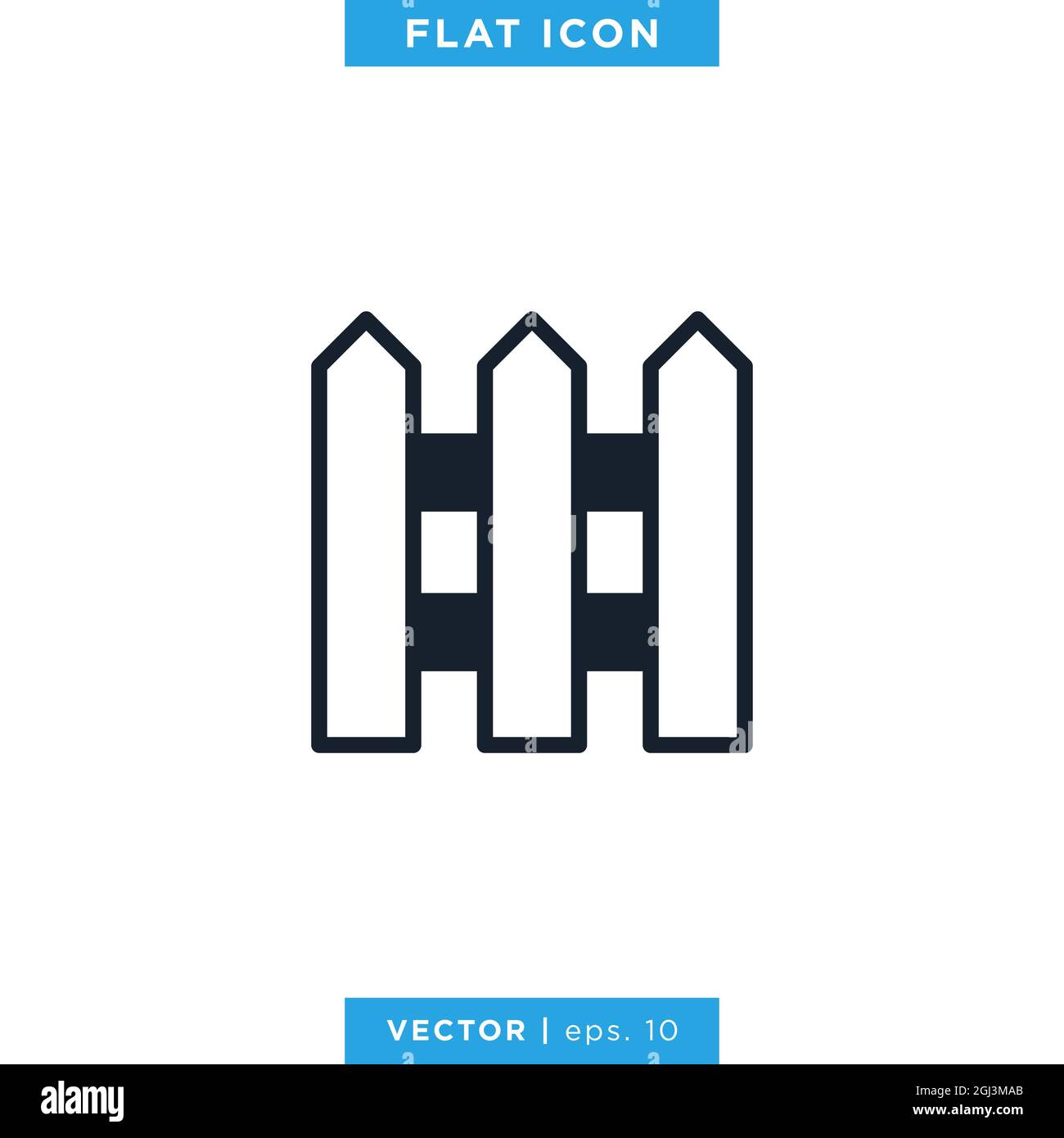 Fence Icon Vector Stock Illustration Design Template. Vector eps 10. Stock Vector
