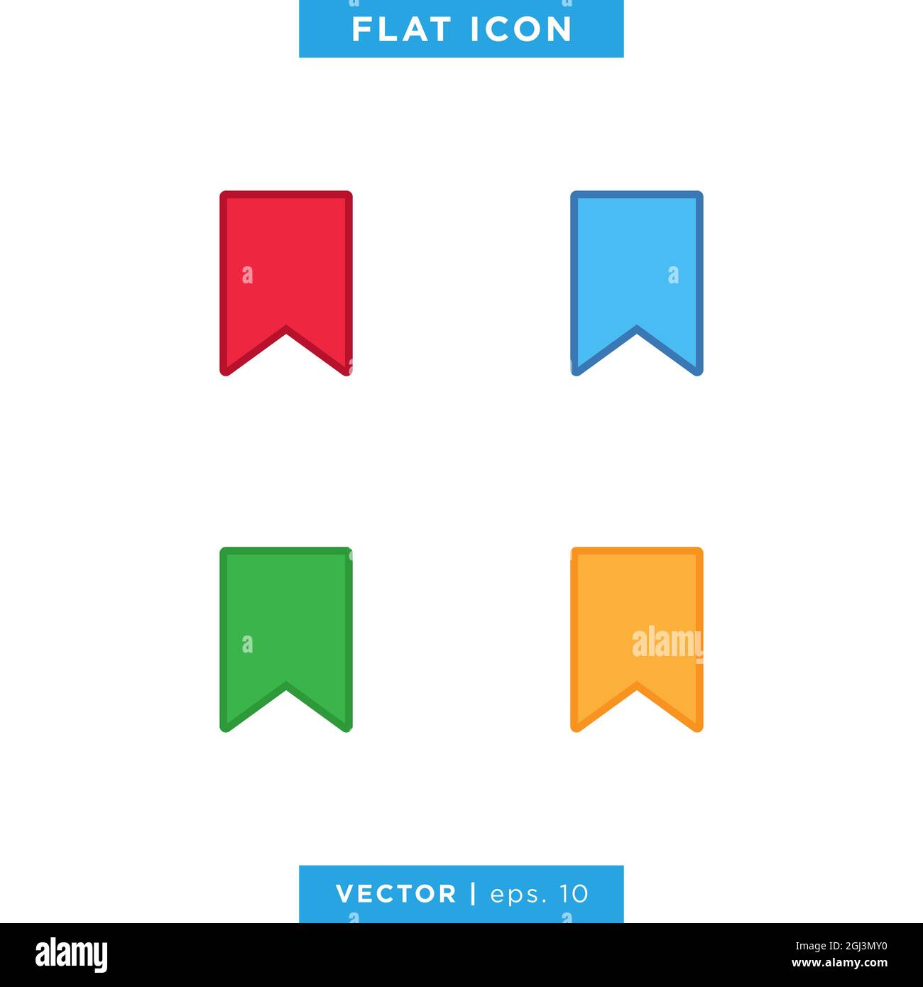 Bookmark icon vector stock illustration design template. Vector eps 10. Stock Vector