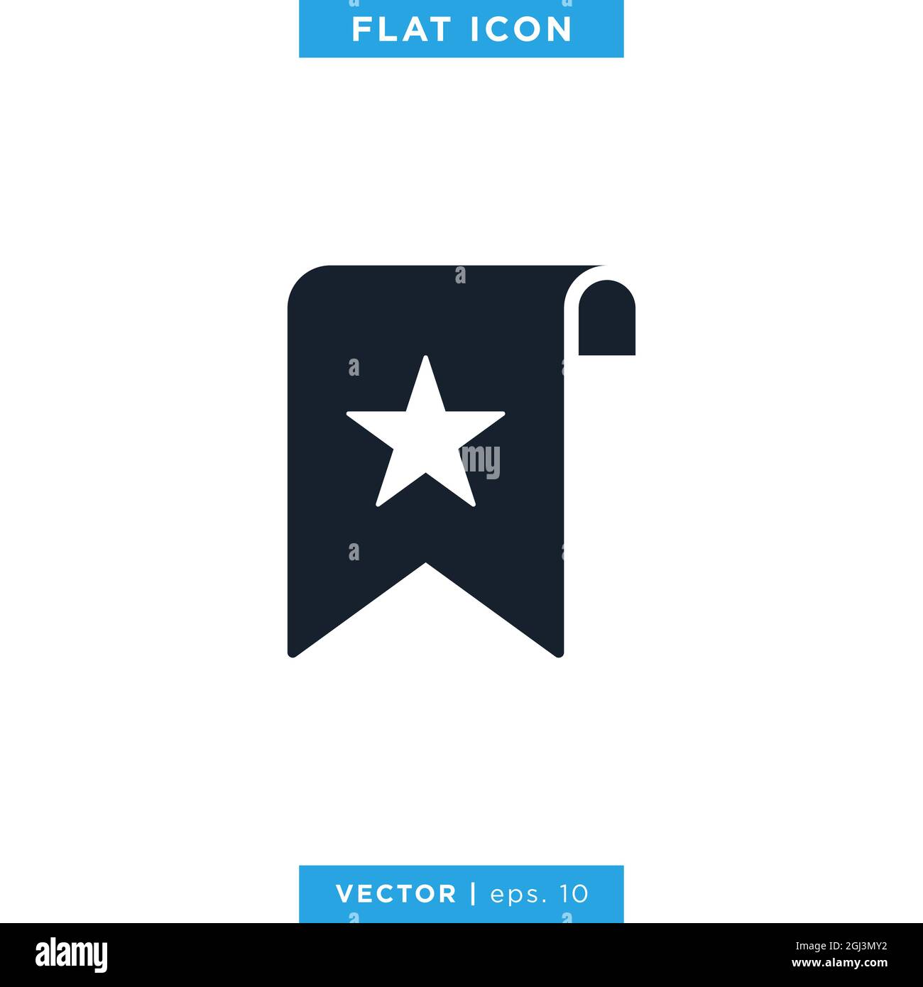Bookmark icon vector stock illustration design template. Vector eps 10. Stock Vector