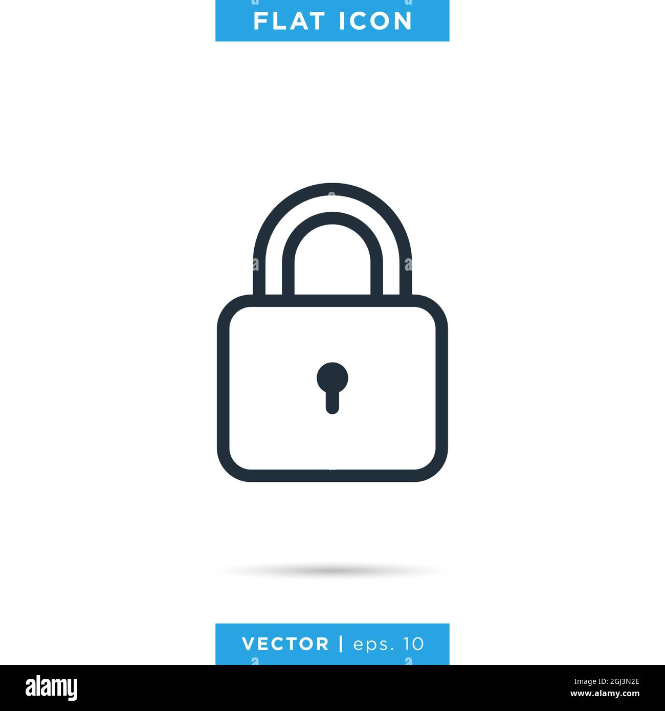 Padlock icon vector stock illustration design template. Vector eps 10. Stock Vector