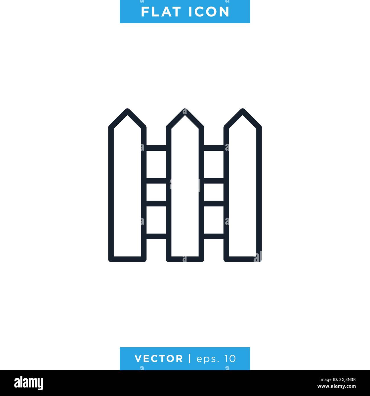 Fence Icon Vector Stock Illustration Design Template. Vector eps 10. Stock Vector