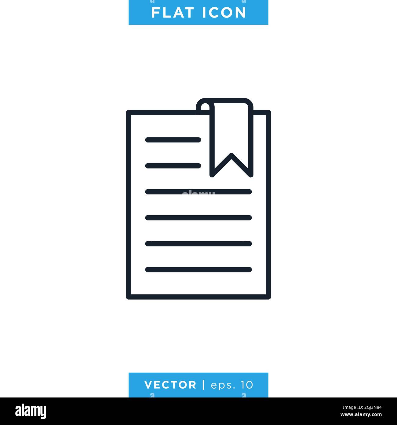 Bookmark icon vector stock illustration design template. Vector eps 10. Stock Vector