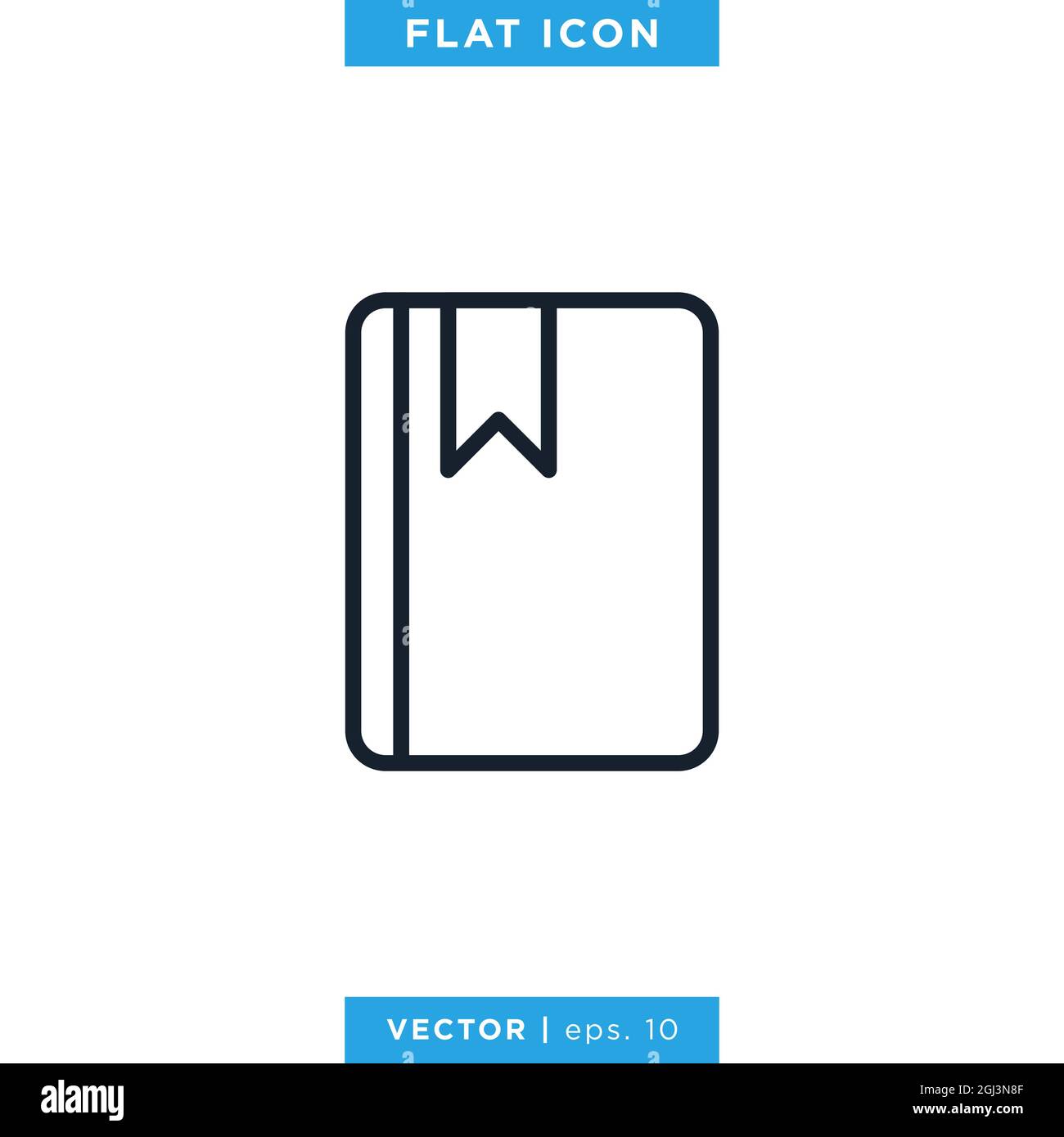 Bookmark icon vector stock illustration design template. Vector eps 10. Stock Vector