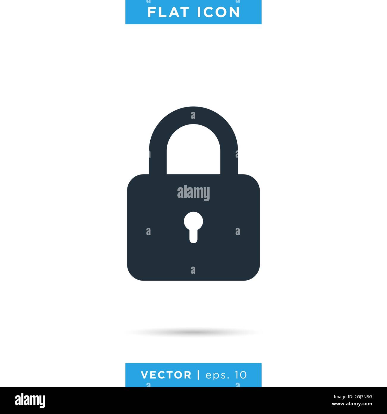 Padlock icon vector stock illustration design template. Vector eps 10 ...